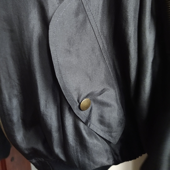 REVERSIBLE Faith Connection 100% silk oversized light jacket size XS - Picture 6 of 12